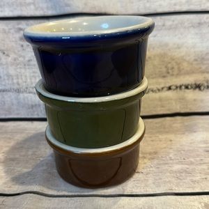 Vintage Hall China Restaurant Ware Ramekin Dish Set of 3‎